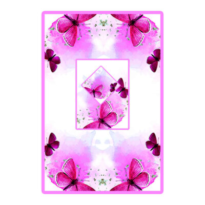 Islamic Prayer Mat Velvet Sajadah with Pink Butterfly Design