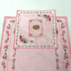 Islamic Prayer Mat Velvet Sajadah with Pink Floral Design