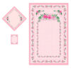 Islamic Prayer Mat Velvet Sajadah with Pink Floral Design