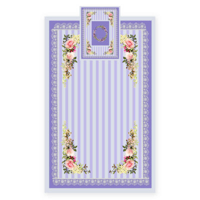 Islamic Prayer Mat Velvet Sajadah with Vintage Floral Pattern