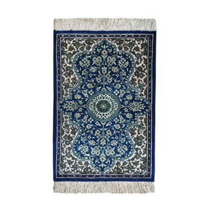 Authentic Persian Prayer Silk Rug Hand-Knotted & Luxurious Sajada Toranji