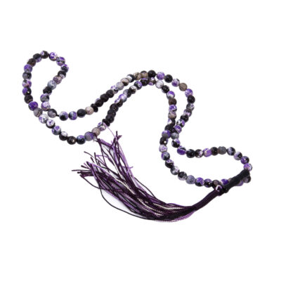 Islamic Agate Rosary Crafted with 101 Prayer Beads Tasbih Purple