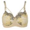Lingerie Set Lace Bra & Thong Embroidered With Adjustable Strap