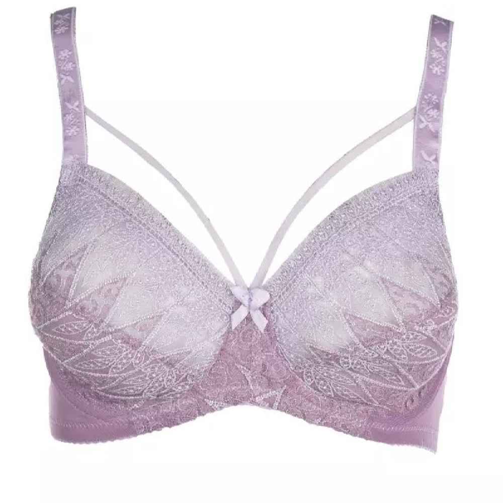 Lingerie Set Lace Bra & Thong With Dentelle Embroidery 2 pcs