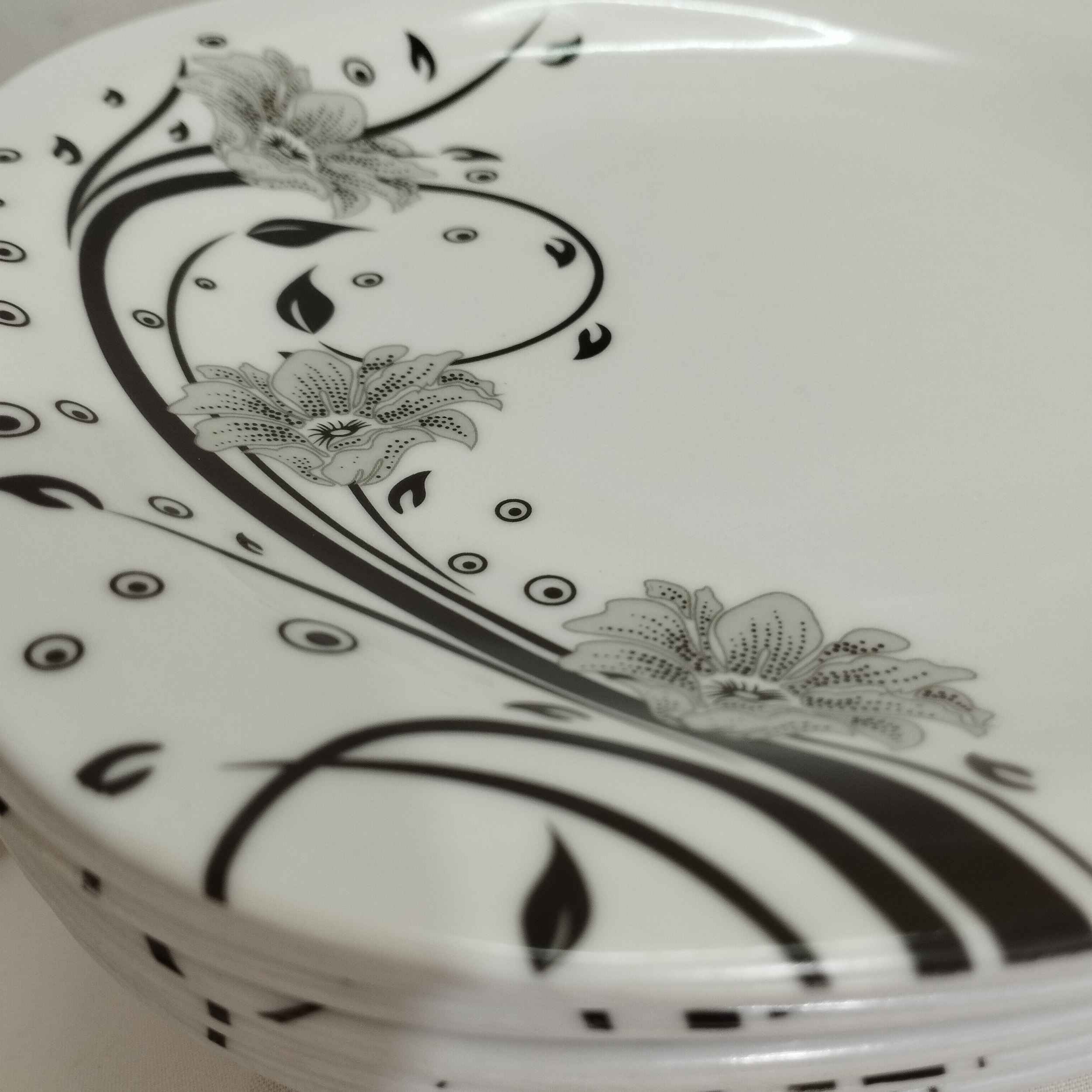Melamine Dinnerware Plate Set – Durable & Unbreakable (Pack of 6)