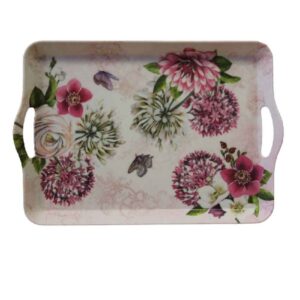 Lightweight Melamine Serving Tray – Floral Design Casual Tray