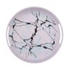 Casual Round Melamine Serving Tray - Marble Design Tray