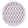Casual Round Melamine Serving Tray - Fence Pattern Food Serving Tray
