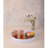 Casual Round Melamine Serving Tray - Multi-Use Floral Pattern Tray