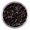 Casual Round Melamine Serving Tray - Black Marble Design with Handle
