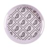 Casual Round Melamine Serving Tray - Heart Design with Handle