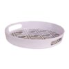 Casual Round Melamine Serving Tray - Heart Design with Handle
