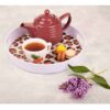 Casual Round Melamine Serving Tray - Leopard Pattern with Handle