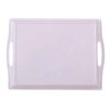 Lightweight Melamine Serving Tray - Flowers Design with Handle