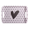 Lightweight Melamine Serving Tray - Heart Design with Handle