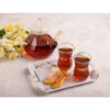 Lightweight Melamine Serving Tray - Marble Design with Handle