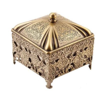 Metal Sugar Bowl with Lid Floral Design Diyana