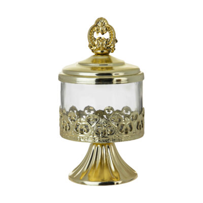 Metal Sugar Bowl with Lid Model Lux