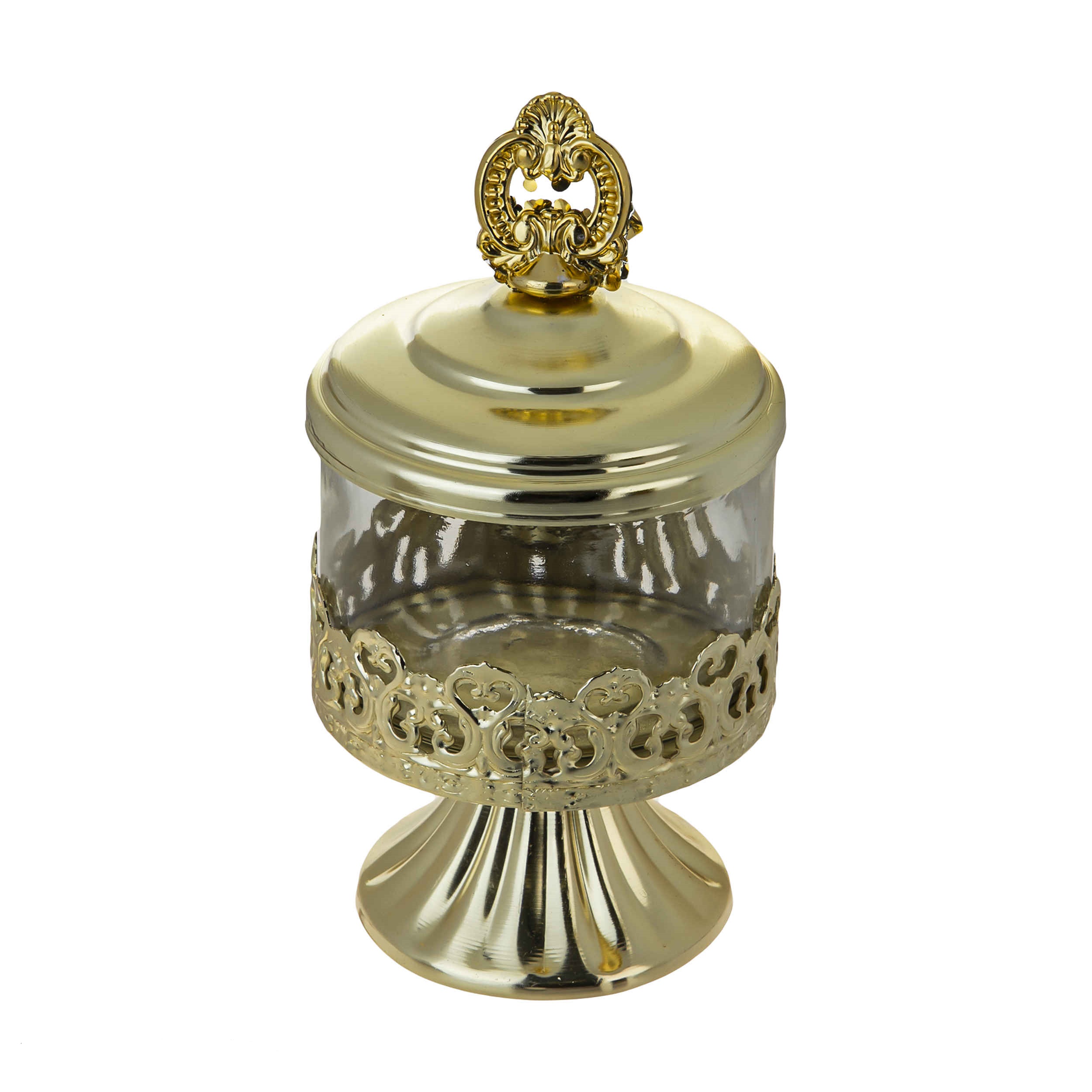 Metal Sugar Bowl with Lid Model Lux