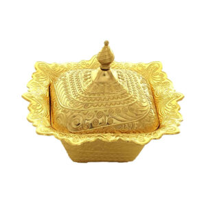Metal Sugar Bowl with Lid Lux