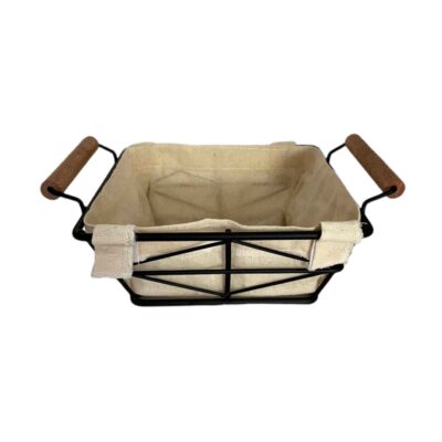 Metal Wire Fruit Basket With Handle And Detachable Cover