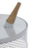 Metal Wire Fruit Basket With Wooden Base Model Diana