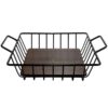 Metal Wire Fruit Basket With Wooden Base Model Valoria