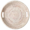 Persian Handwoven Palm Leaf Storage Basket with Built-in Handle