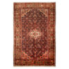 Hand-Knotted Persian Zanjan Masterpiece (Traditional Geometric Medallion) - Red Cotton