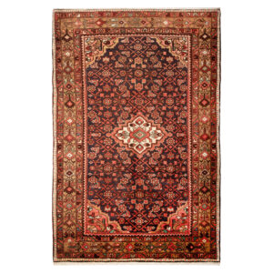 Hand-Knotted Persian Zanjan Masterpiece (Traditional Geometric Medallion) – Red Cotton