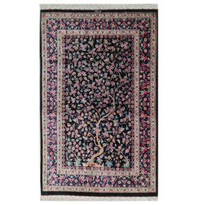 Hand-Knotted Persian Zanjan Pictorial Rug (Tree of Life Behesht Pattern) – Silk Art