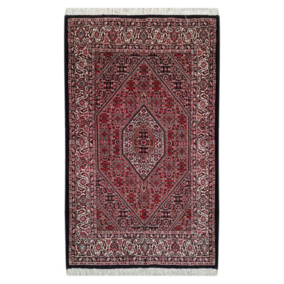 Hand-Knotted Persian Zanjan Masterpiece (Intricate Geometric Medallion) - Red Wool