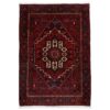 Hand-Knotted Persian Zanjan Masterpiece (Tribal Geometric Medallion) - Red Wool