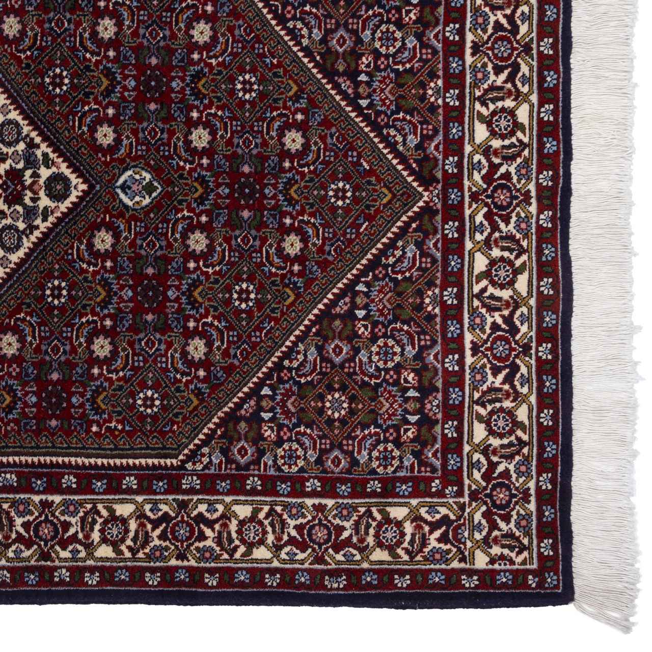 Hand-Knotted Persian Zanjan Sara Rug (Tribal Mahi Medallion / Herati) – Brown Wool