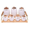 Porcelain Storage Jar - Stylish Storage for Coffee, Tea, & More, Embossed Celina