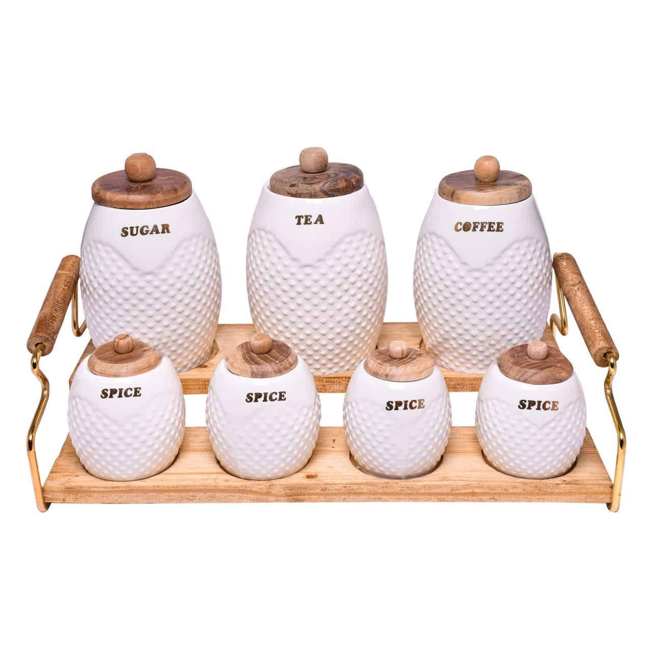 Porcelain Storage Jar – Stylish Storage for Coffee, Tea, & More, Embossed Celina