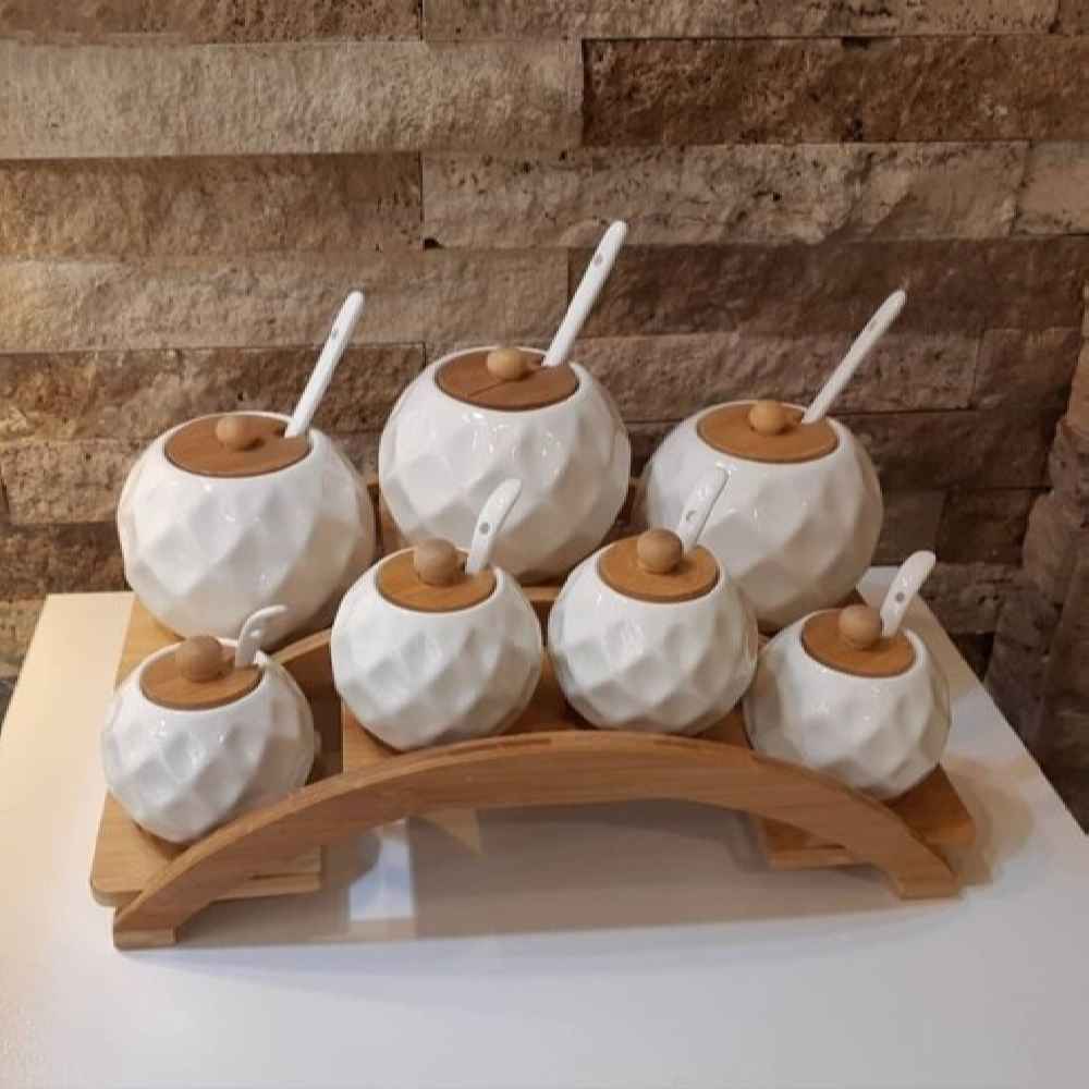 Porcelain Storage Jar – Stylish Storage for Coffee, Tea, & More, Embossed Hadis