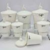 Porcelain Storage Jar - Stylish Storage for Coffee, Tea, & More, Embossed Yuna