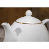 Porcelain Serving Teapot Golden Line Design Royal