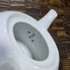 Porcelain Serving Teapot Silver Greek Key Design No1