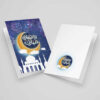 Ramadan Mubarak Greeting Card Crescent Moon Design for Muslims