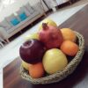 Handwoven Natural Wicker Basket Round Shape
