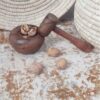 Rustic Wooden Nutcracker – Handmade Nut Bowl with Mallet for Traditional Nut Cracking