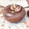 Rustic Wooden Nutcracker – Handmade Nut Bowl with Mallet for Traditional Nut Cracking