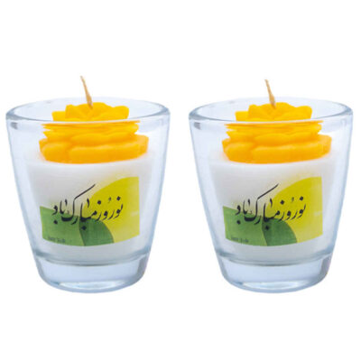 Persian Taravat Votive-Style Container Candles – Scented Nowruz Decor for Haft-Sin Table (2-Pack)