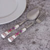Spoon and Fork Flatware Set with Ceramic-handled Model Bahar