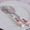 Spoon and Fork Flatware Set with Ceramic-handled Model Bahar