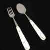 Spoon and Fork Flatware Set with Ceramic-handled Model Marble