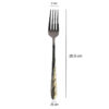 Spoon and Fork Flatware Set Golden Design 12 Pcs Model Linear