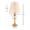 Classic Urn-Shaped Metal Table Lamp with Tapered Fabric Shade